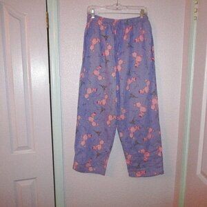 VTG Vanity Fair PINK French POODLES Lounge Size L PANTS Dog PAJAMA Paris POCKETS